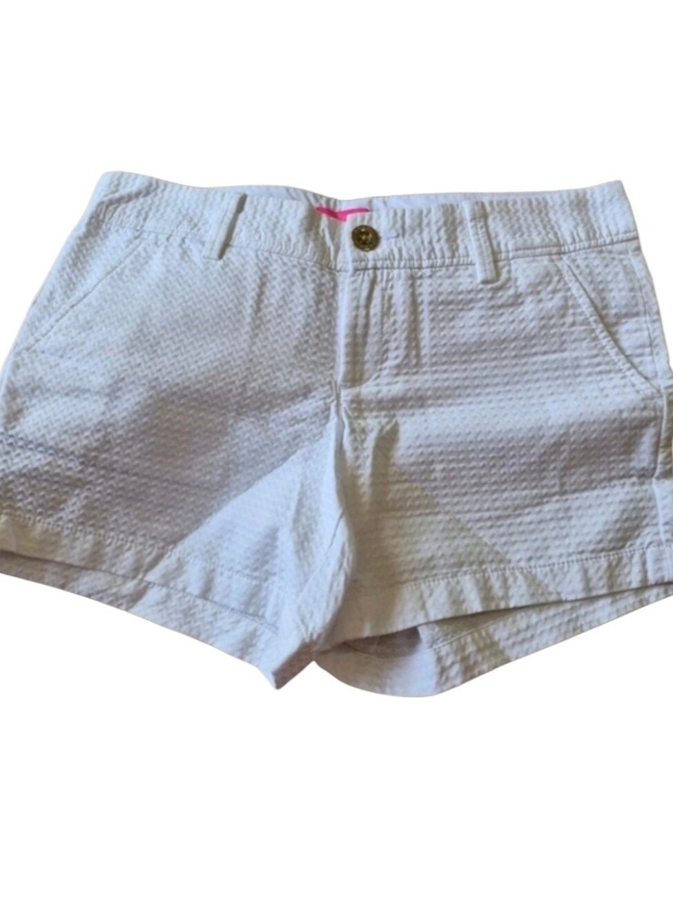 Lilly Pulitzer Size 4 White Callahan Shorts Texture